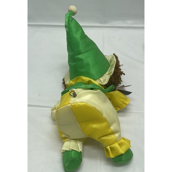 Vintage Faratak Inc Wind Up Musical Clown Doll Toy 1980s Green Yellow Works Rare - Picture 13 of 16